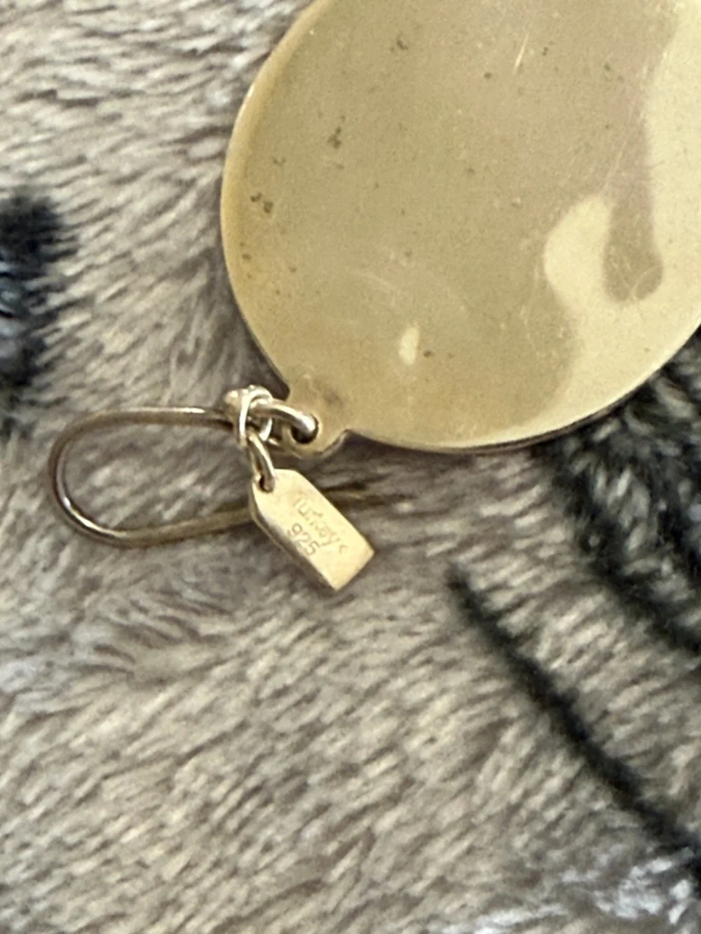 COACH Sterling Silver Round Disc Drop Earrings - Picture 3 of 4